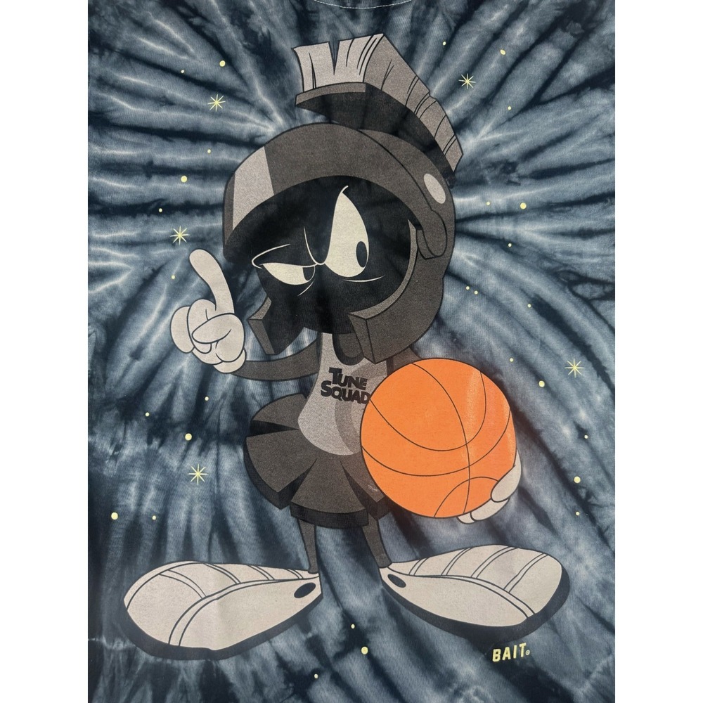 BAIT Space Jam A New Legacy Marvin Martian Tie Dye Shirt Medium Tune Squad Black - Picture 6 of 9